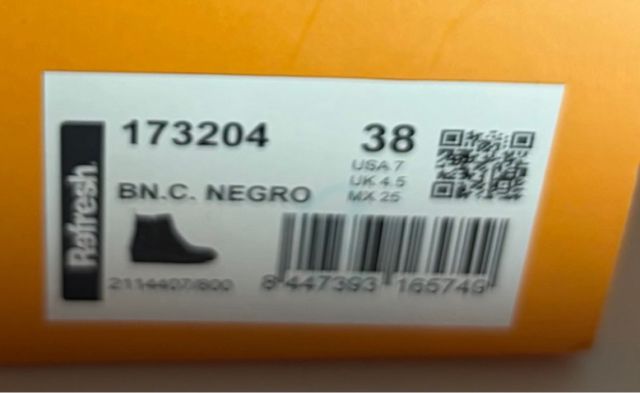 Botas Refresh Negras Tamanho 38