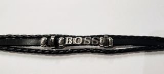 Pulsera Hugo Boss Cuero Trenzado y Metal - Mod. 1