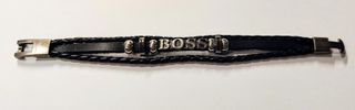 Pulsera Hugo Boss Cuero Trenzado y Metal - Mod. 1