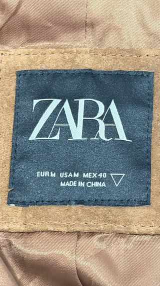 Cazadora Zara efecto ante marrón