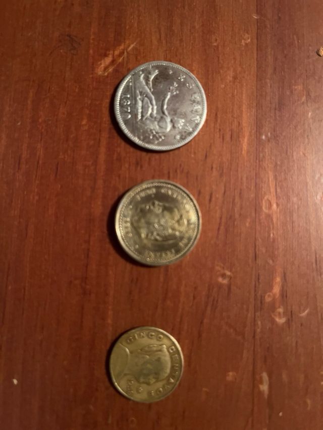 Moneda España plata año 1870, y 1999