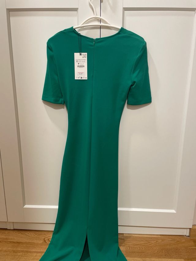 Vestido verde midi talla XS