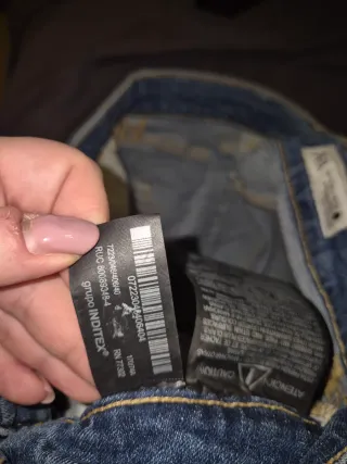 Zara Vaqueros Rectos Azules