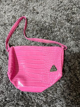 Bolso rosa It's lava efecto piel cocodrilo