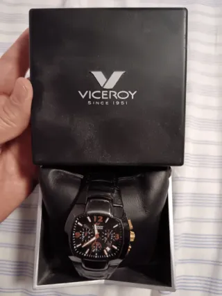 Reloj Viceroy Cronógrafo Negro y Dorado