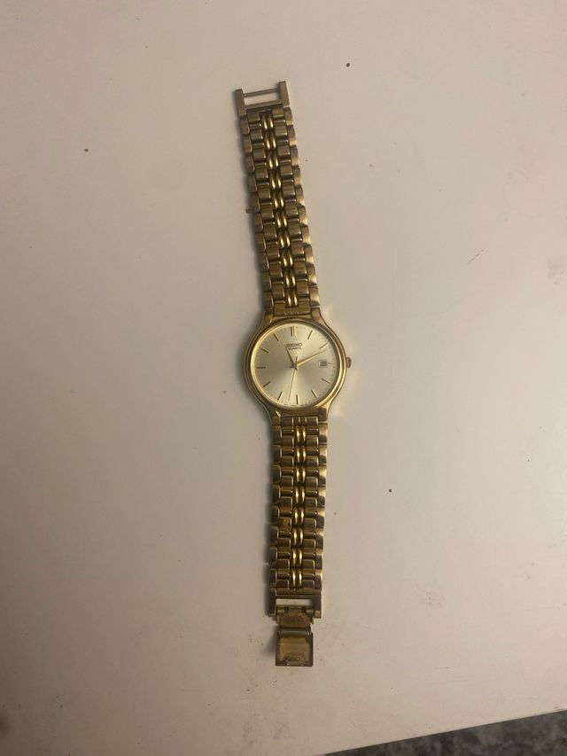 Reloj Seiko V722-7058 R1 Dorado chapado en oro