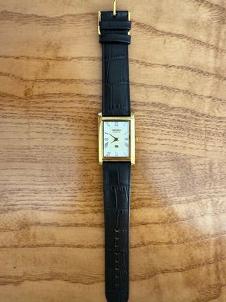 Orologio Seiko Tank Vintage Oro Marrone