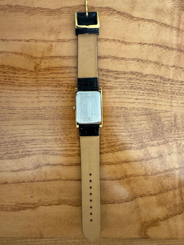 Orologio Seiko Tank Vintage Oro Marrone