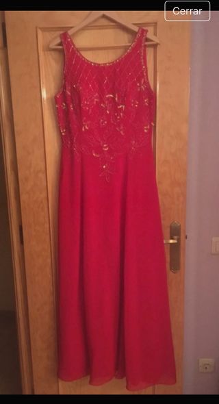 Vestido largo fiesta/ceremonia rojo.