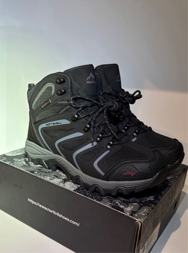 Botas Northiv Pretas e Cinzas