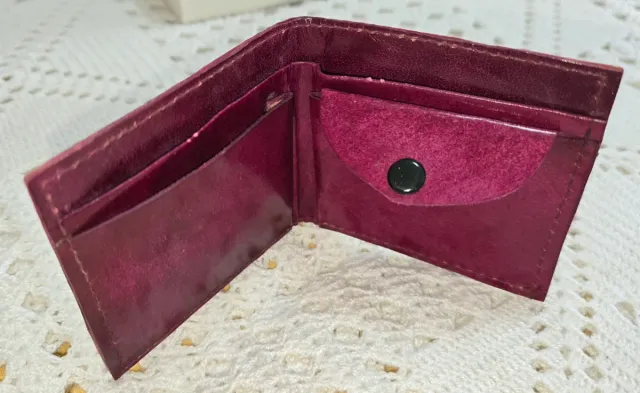 Monedero artesano piel con círculos