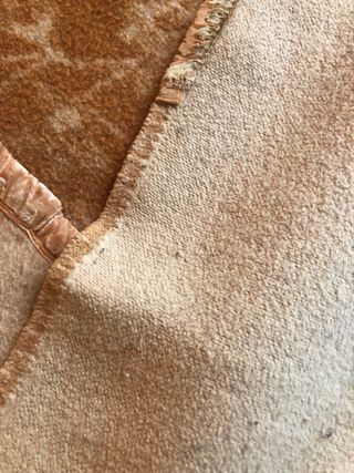 Coperta lana vintage anni 70 floreale