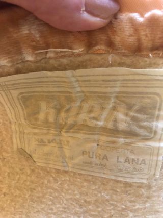 Coperta lana vintage anni 70 floreale