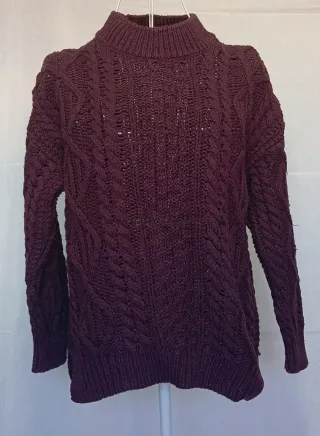 Jersey grueso Stradivarius burdeos