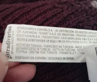 Jersey grueso Stradivarius burdeos