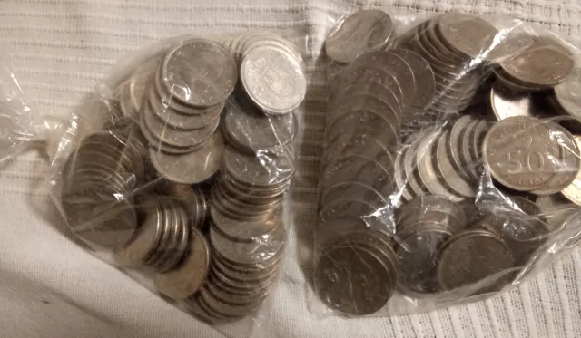 Lote 2 kg Monedas 50pts España.