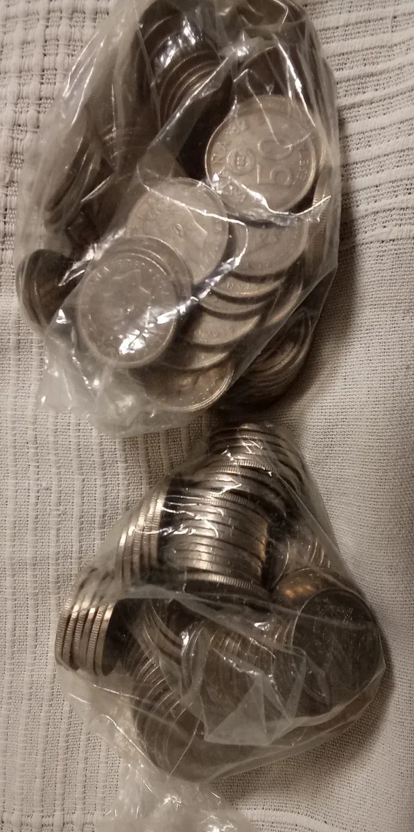 Lote 2 kg Monedas 50pts España.