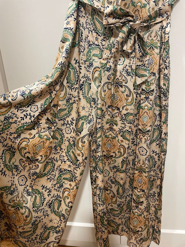 Conjunto americana y pantalón palazzo Mango T.XS