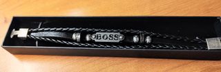 Pulsera Hugo Boss Cuero Trenzado y Metal - Mod. 2