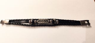 Pulsera Hugo Boss Cuero Trenzado y Metal - Mod. 2
