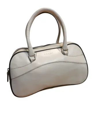 Borsa Prada Mini Bowling Pelle Bianca