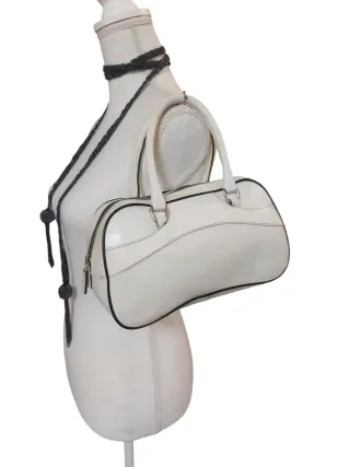 Borsa Prada Mini Bowling Pelle Bianca