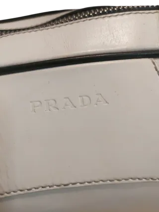 Borsa Prada Mini Bowling Pelle Bianca