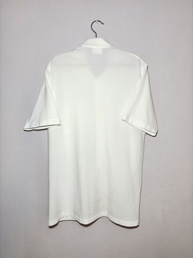 Lacoste Vintage Polo Botones Piqué Blanco Talla 4