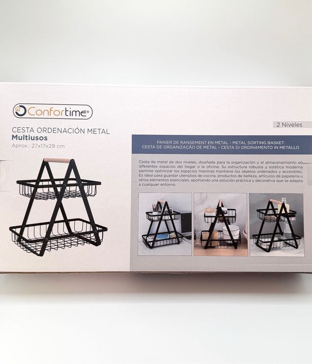 Cesta organizadora de 2 níveis