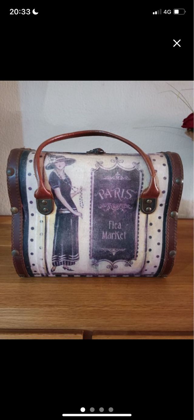 Maletín Decoración Vintage París Flea Market