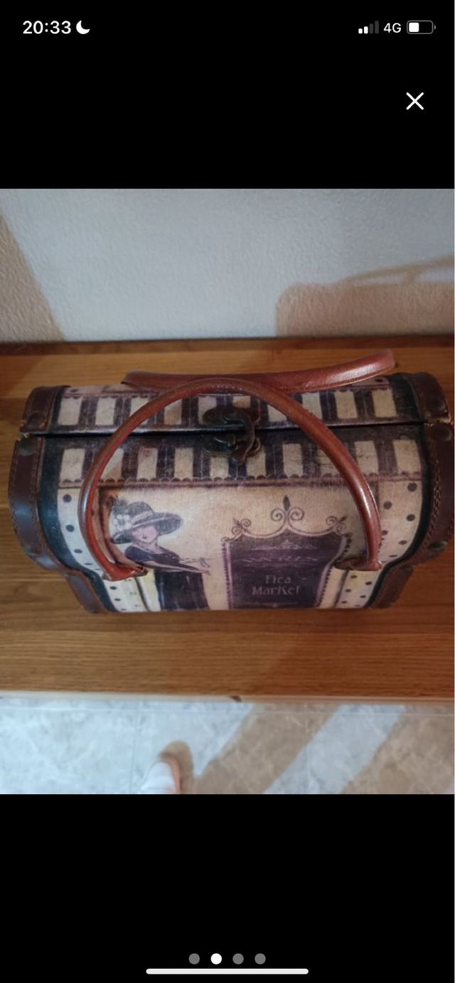 Maletín Decoración Vintage París Flea Market