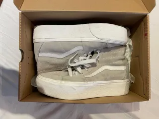 Vans Deportivas Altas Beige/Blanco