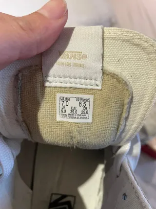 Vans Deportivas Altas Beige/Blanco