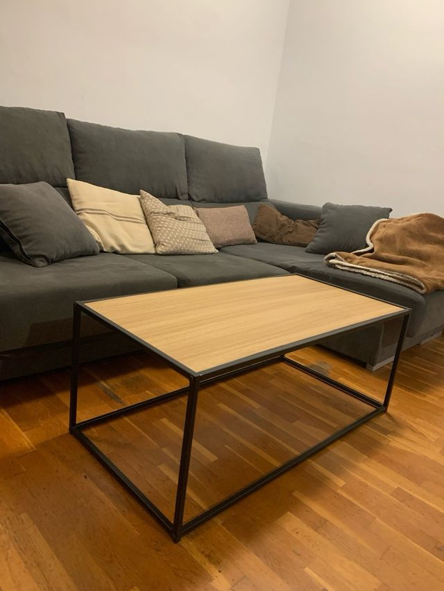 Mesa de centro madera y metal