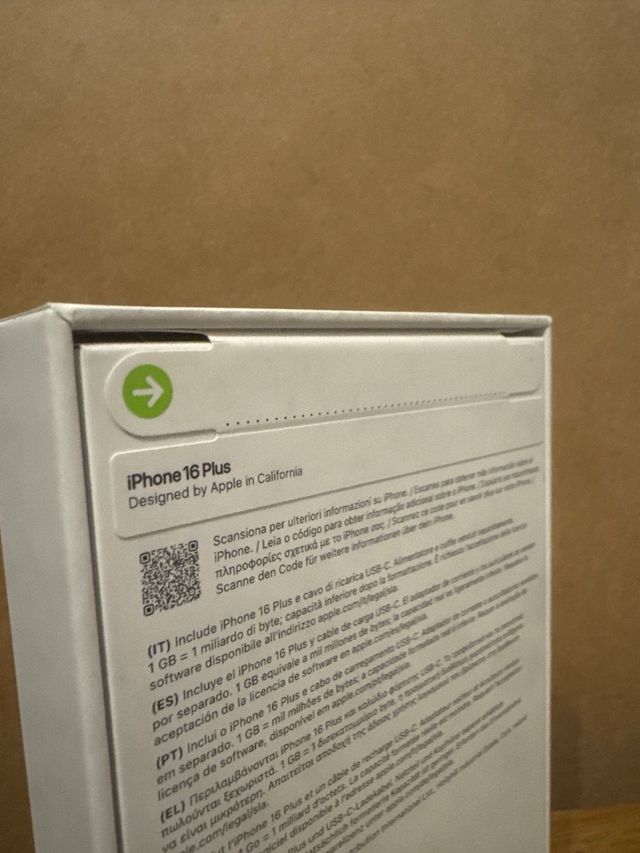 iPhone 16 plus 128GB Negro Precintado con factura