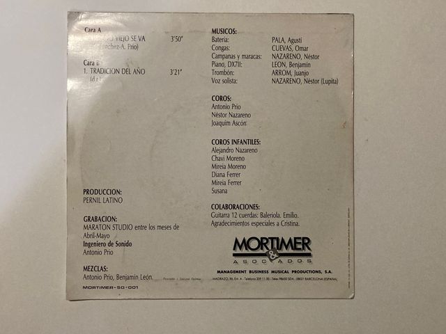 SINGOLO 45 RPM ►Pernil Latino – Un Año Viejo Se Va.