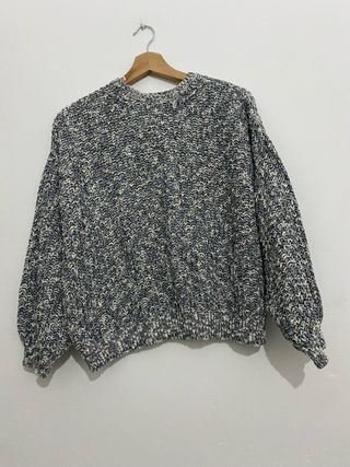 Jersey Bershka gris y blanco