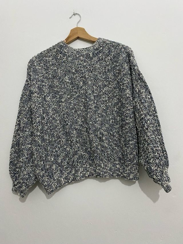 Jersey Bershka gris y blanco