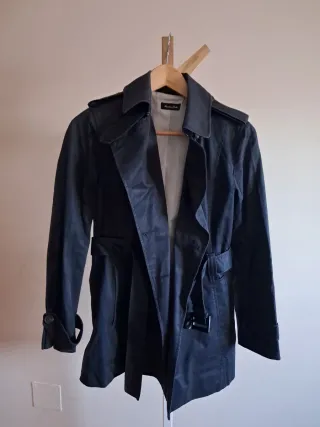 Gabardina Massimo Dutti azul mujer