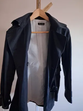 Gabardina Massimo Dutti azul mujer