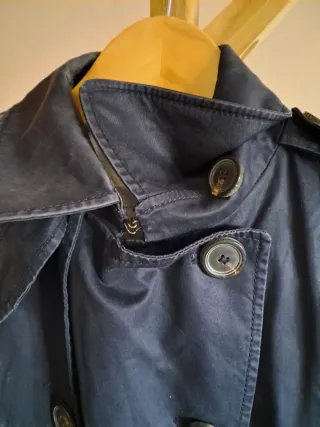 Gabardina Massimo Dutti azul mujer