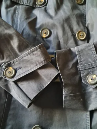 Gabardina Massimo Dutti azul mujer