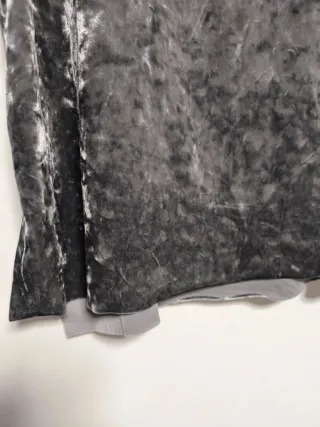 Camiseta Bershka plateada terciopelo