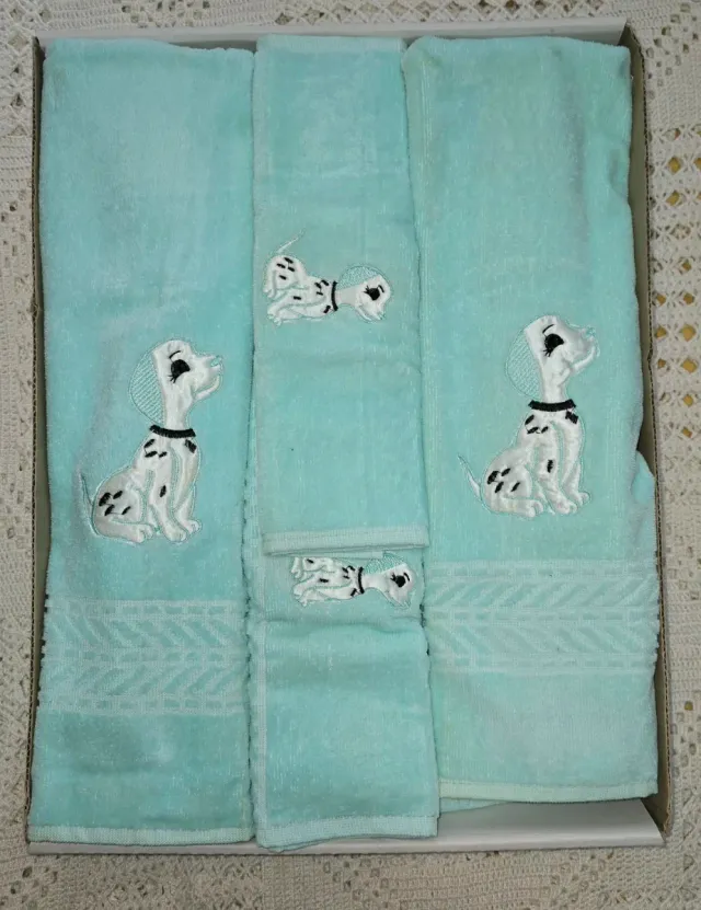 Juego 5 toallas bebé Dálmatas