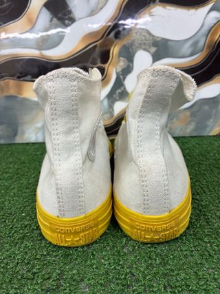 Converse bianche e gialle taglia 37