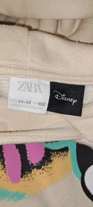 Vestido Sudadera Oversize Zara Disney Talla 11/12,