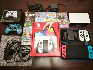 Nintendo Switch OLED + 5 Juegos + 2 Mandos