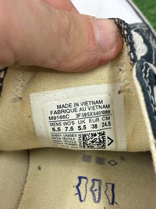 Converse nere bianche taglia 38