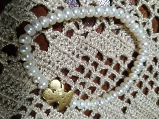 Pulsera Tous Plata oso grande  Perlas Originales