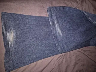 Jeans campana Mango azul oscuro